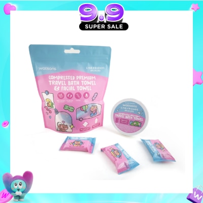 WATSONS - Line Friends Minini Compresed Premium Travel Bath Towel & Facial Towel 6s image