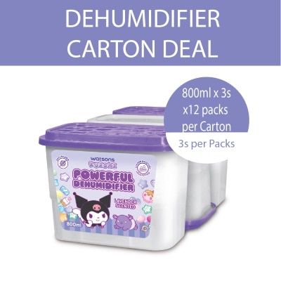 WATSONS - Sanrio Kuromi Powerful Dehumidifier Lavender Scented 800ml x 3s x 12 (Per Carton)