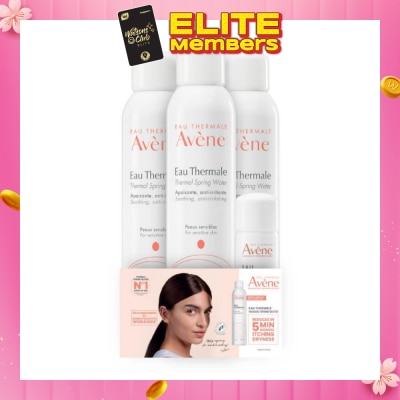 AVÈNE Thermal Spring Water Packset consists Thermal Spring Water 300ml x 3s + 50ml x 1s