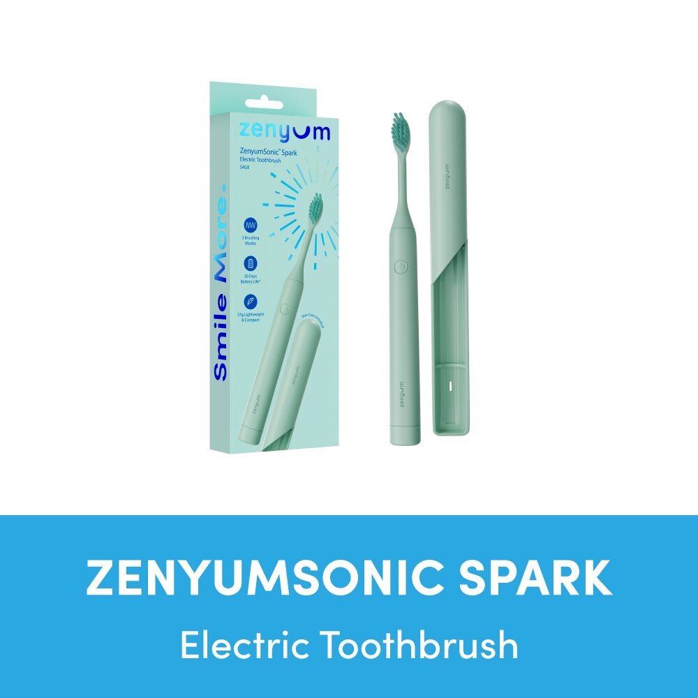 ZENYUM Sonic™ Spark Electric Toothbrush Sage 1s | Oral | Watsons
