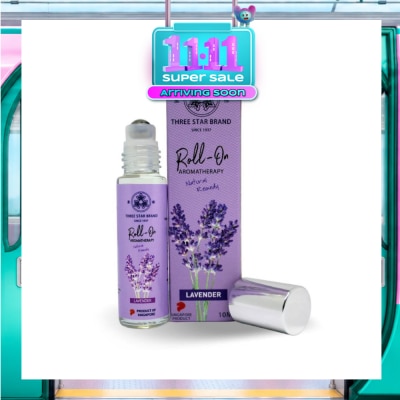 THREE STAR BRAND Lavender Scented Aroma Medicated Oil (Reduce Stress, Relieves Pain, Alleviate Insomnia, Calms Agitation) 10ml image