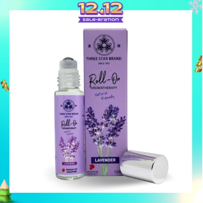 THREE STAR BRAND Lavender Scented Aroma Medicated Oil (Reduce Stress, Relieves Pain, Alleviate Insomnia, Calms Agitation) 10ml