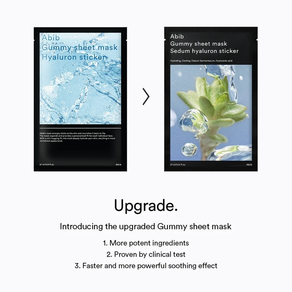 Gummy Sheet Mask Sedum Hyaluron Sticker 10s