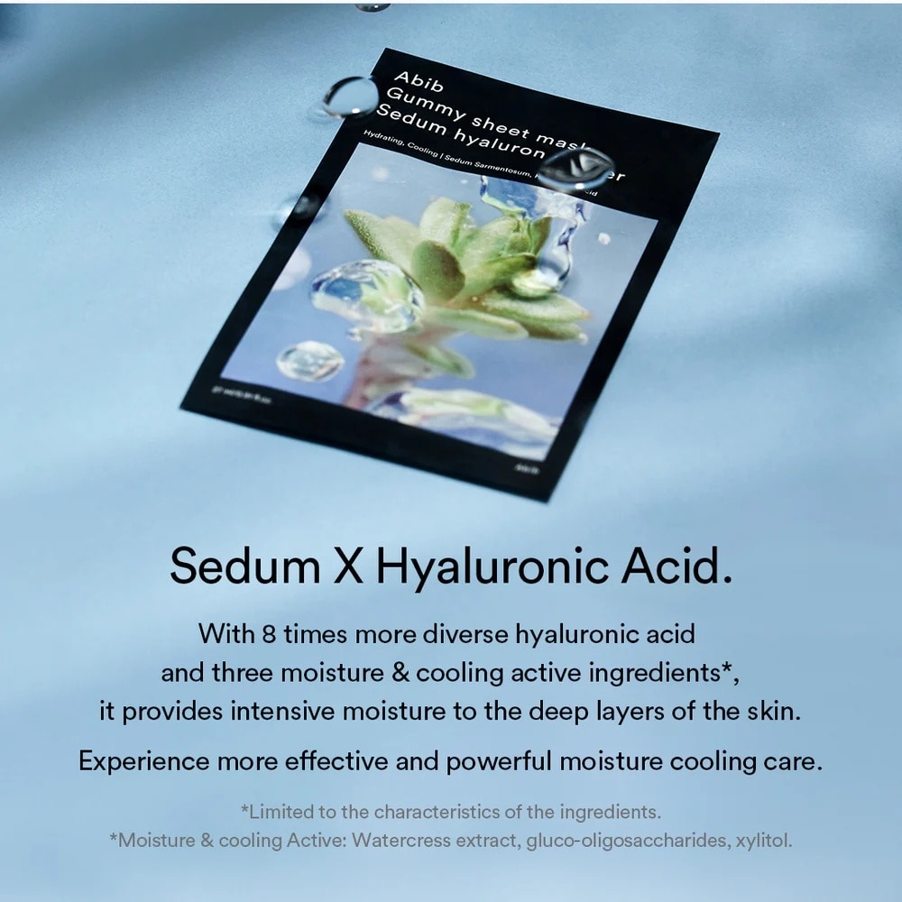 Gummy Sheet Mask Sedum Hyaluron Sticker 10s