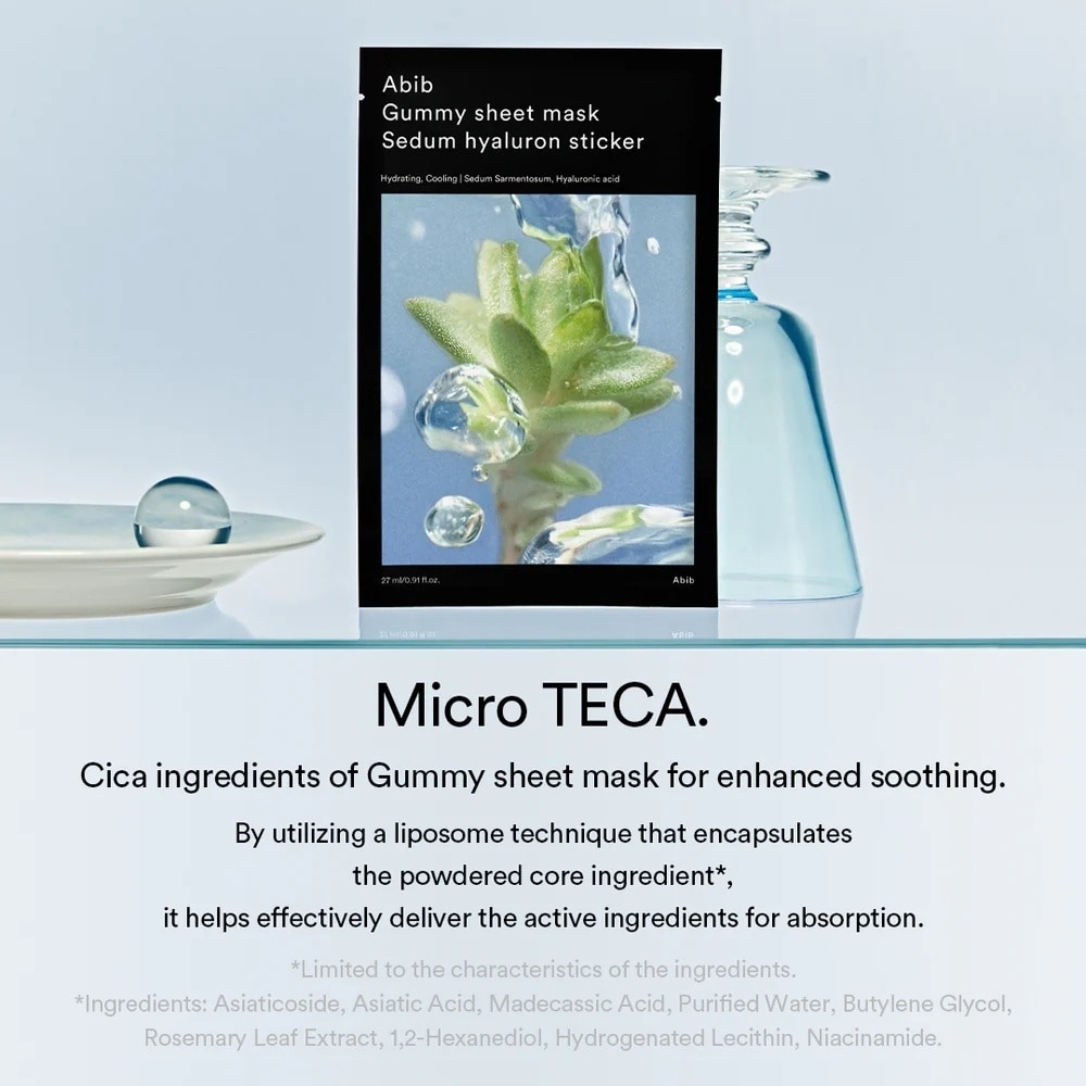 Gummy Sheet Mask Sedum Hyaluron Sticker 10s