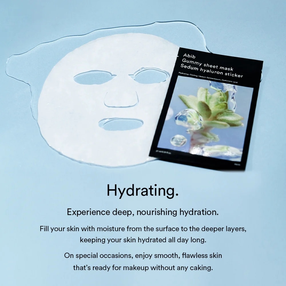 Gummy Sheet Mask Sedum Hyaluron Sticker 10s
