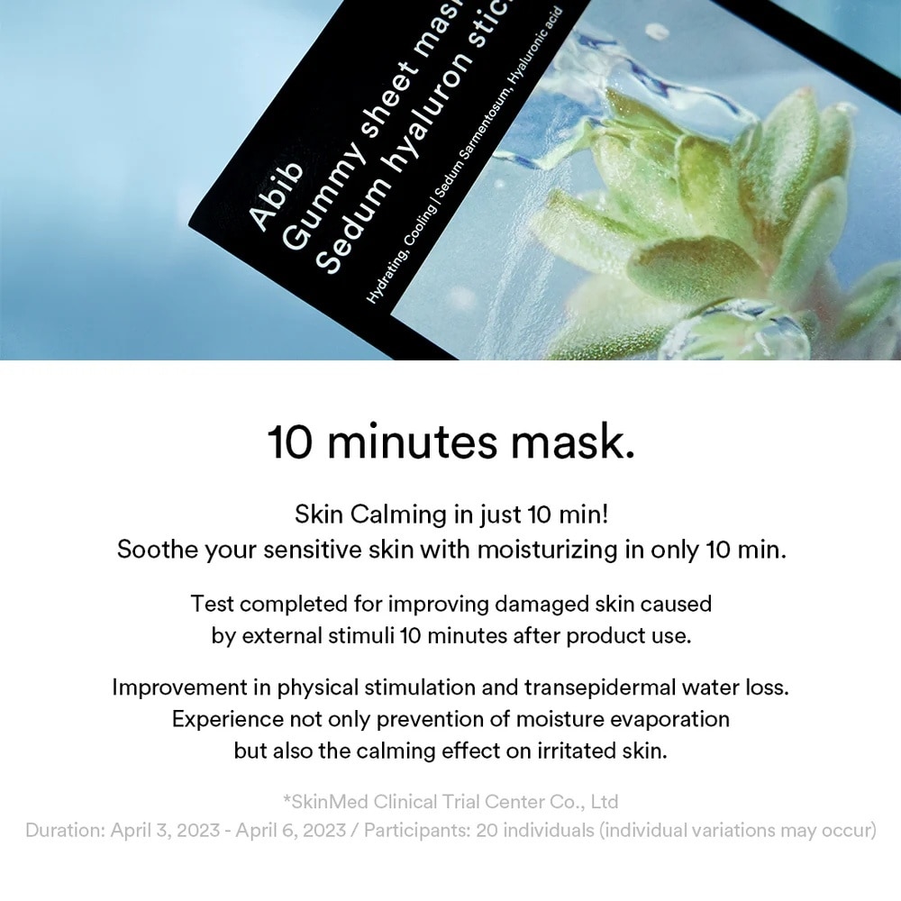 Gummy Sheet Mask Sedum Hyaluron Sticker 10s