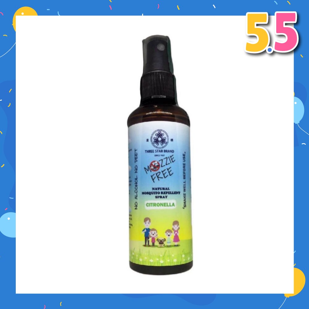 Citronella Scented Natural Mozzie Free (Insect Repellent) 90ml