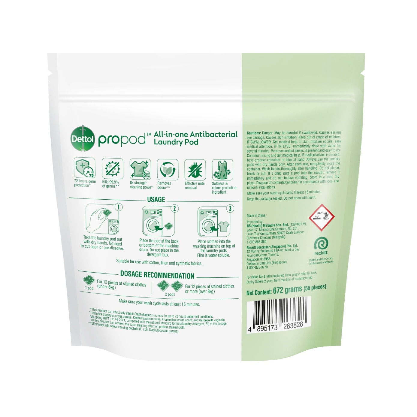All-in-One Antibacterial Laundry ProPod Rainforest Fresh Value Pack 56s image