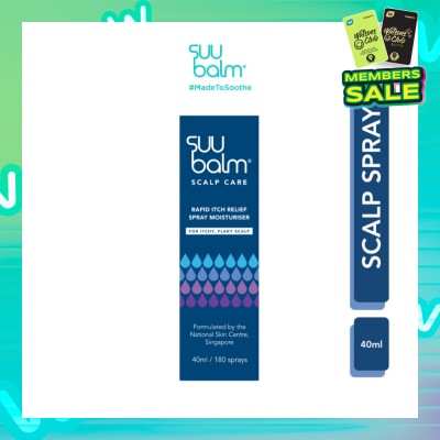 SUU BALM Rapid Itch Relief Scalp Spray Moisturiser 40ml