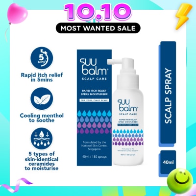 SUU BALM Rapid Itch Relief Scalp Spray Moisturiser 40ml image
