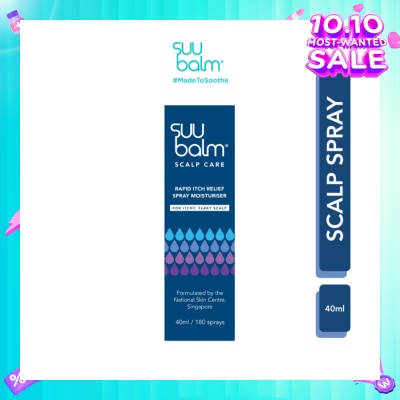 SUU BALM Rapid Itch Relief Scalp Spray Moisturiser 40ml