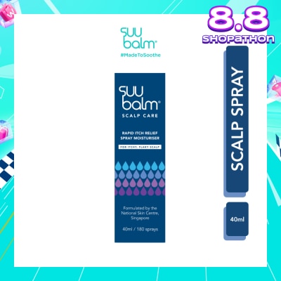 SUU BALM Rapid Itch Relief Scalp Spray Moisturiser 40ml
