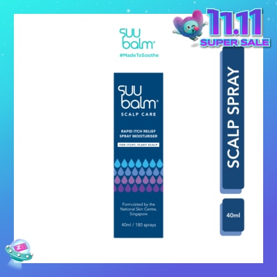 SUU BALM Rapid Itch Relief Scalp Spray Moisturiser 40ml