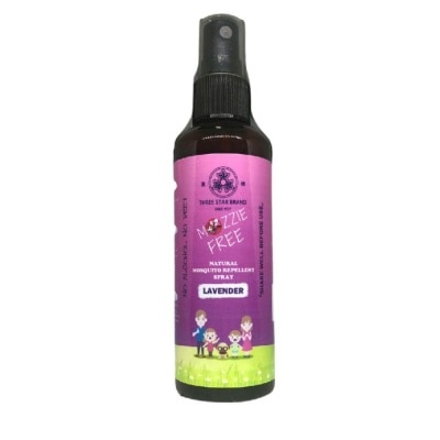 THREE STAR BRAND Lavender Scented Natural Mozzie Free (Insect Repellent) 90ml