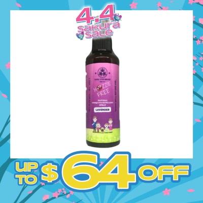 THREE STAR BRAND - Lavender Scented Natural Mozzie Free (Insect Repellent) 90ml