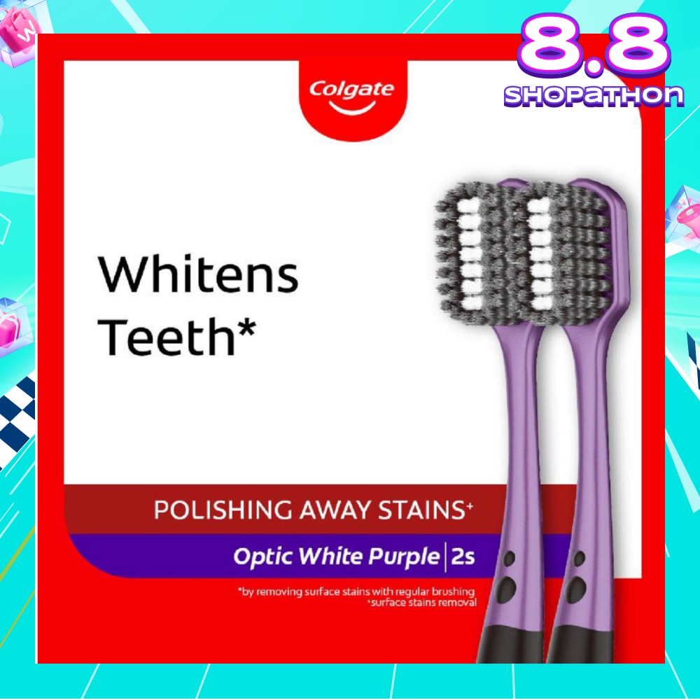 Optic White Purple Toothbrush 2s