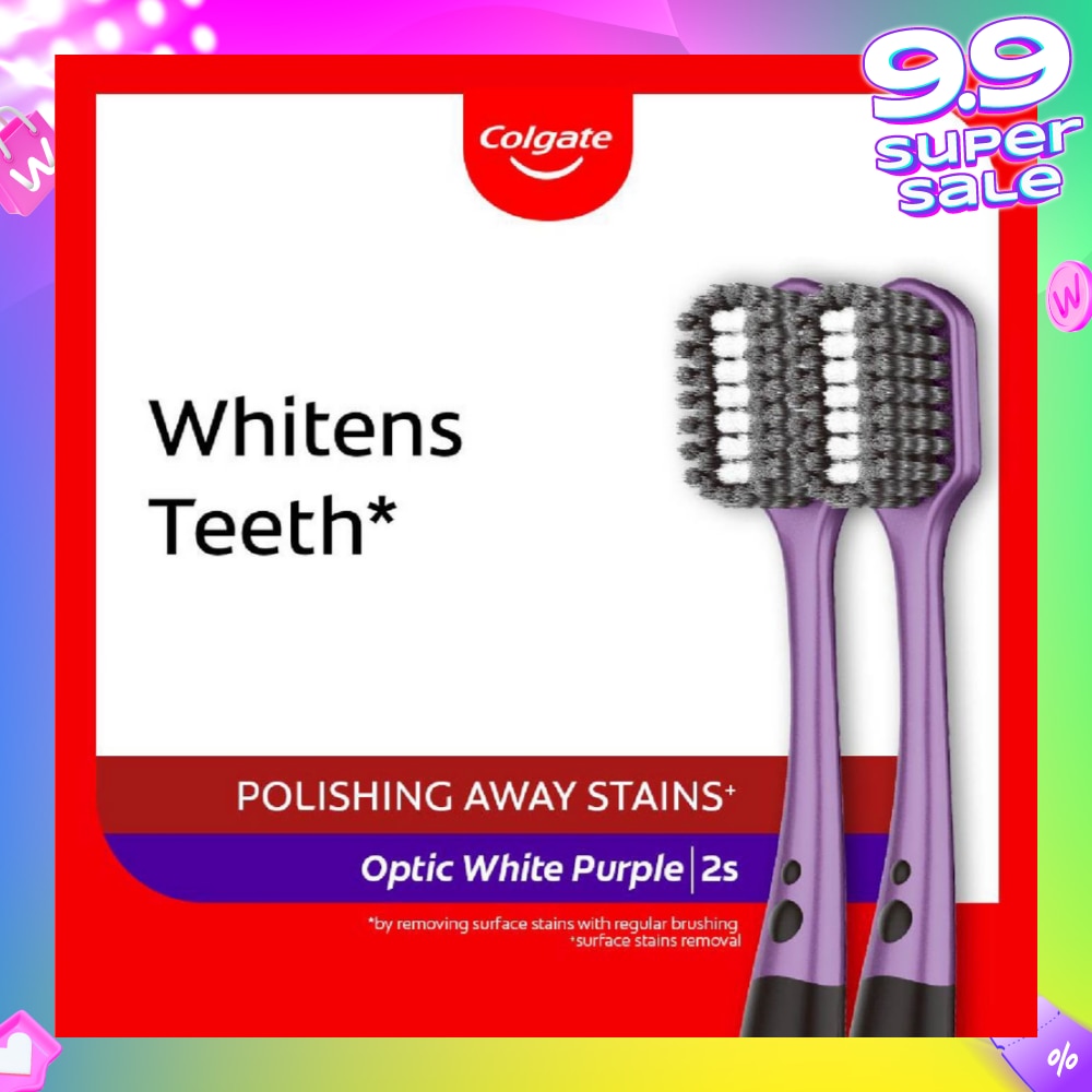 Optic White Purple Toothbrush 2s