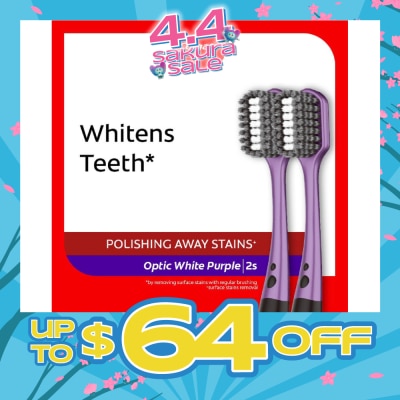 COLGATE - Optic White Purple Toothbrush 2s