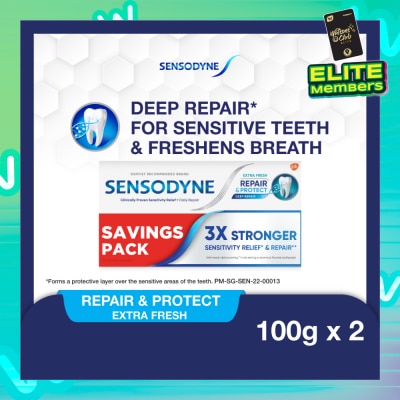 SENSODYNE Sensitive Teeth Oral Care Toothpaste Deep Repair & Protect Extra Fresh Twin Pack 2s x 100g