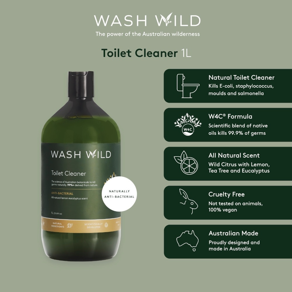 Toilet Anti-Bacterial (All Natural Lemon Eucalyptus Scent) Cleaner 1L