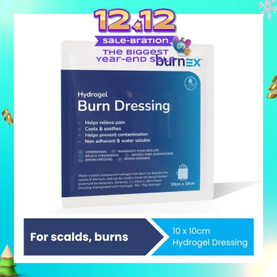 BURNEX Hydrogel Burn Dressing 10x10cm 1s