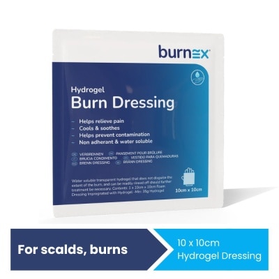 BURNEX Hydrogel Burn Dressing 10x10cm 1s