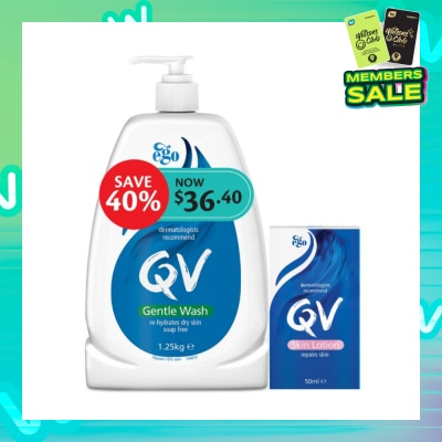 EGO QV Pack Set (Gentle Wash 1250ml 1s & Skin Lotion 50ml x 2s)