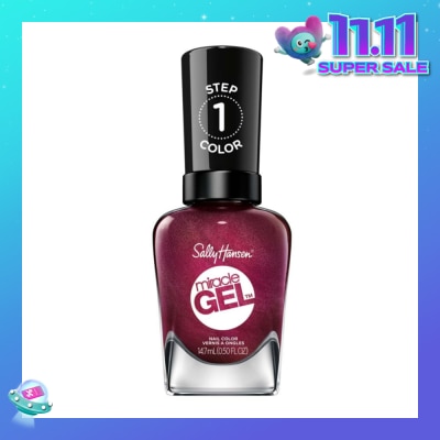 SALLY HANSEN Miracle Gel Nail Polish Walk The Wine IV 14.7ml