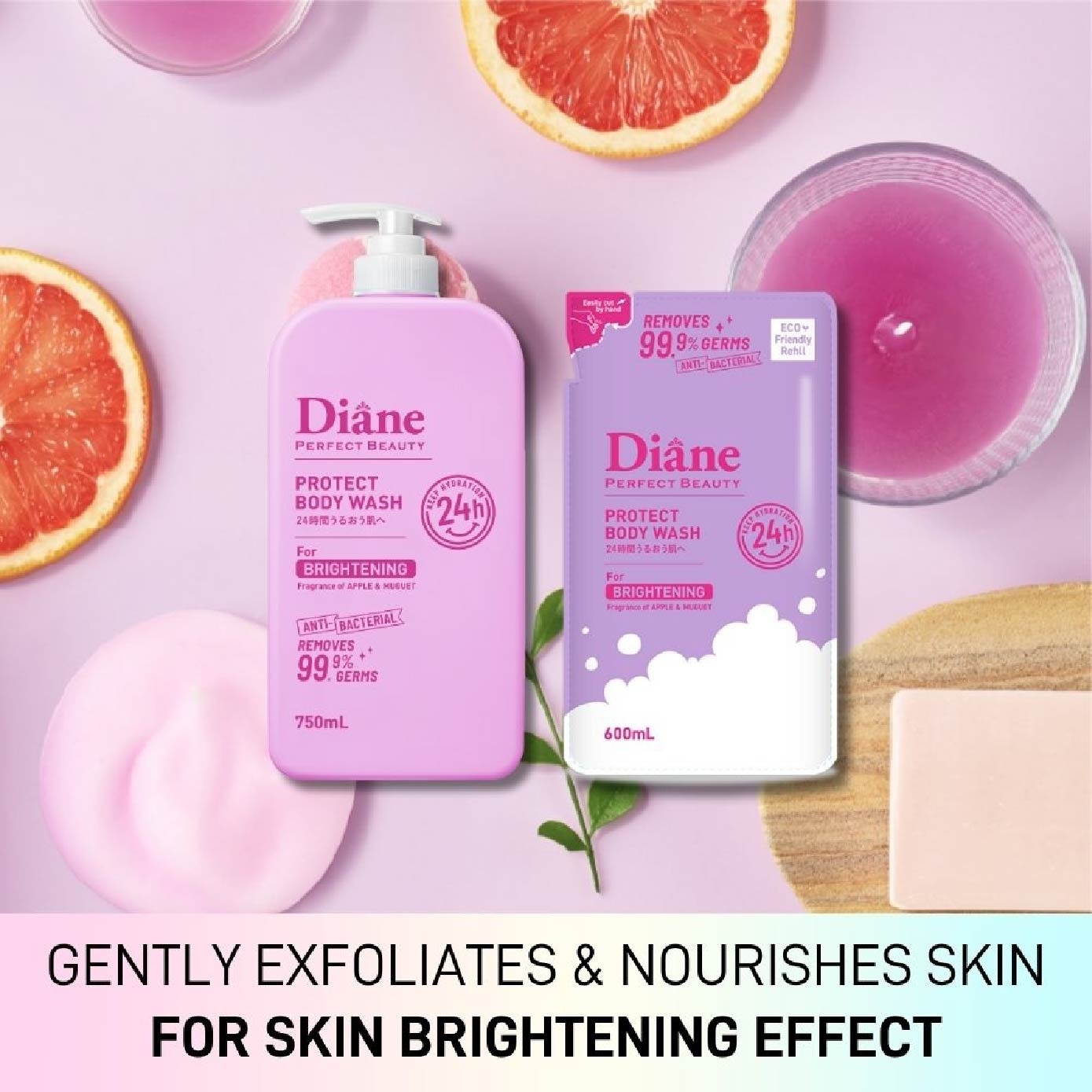 Perfect Beauty Protect Body Wash Brightening Refill 600ml
