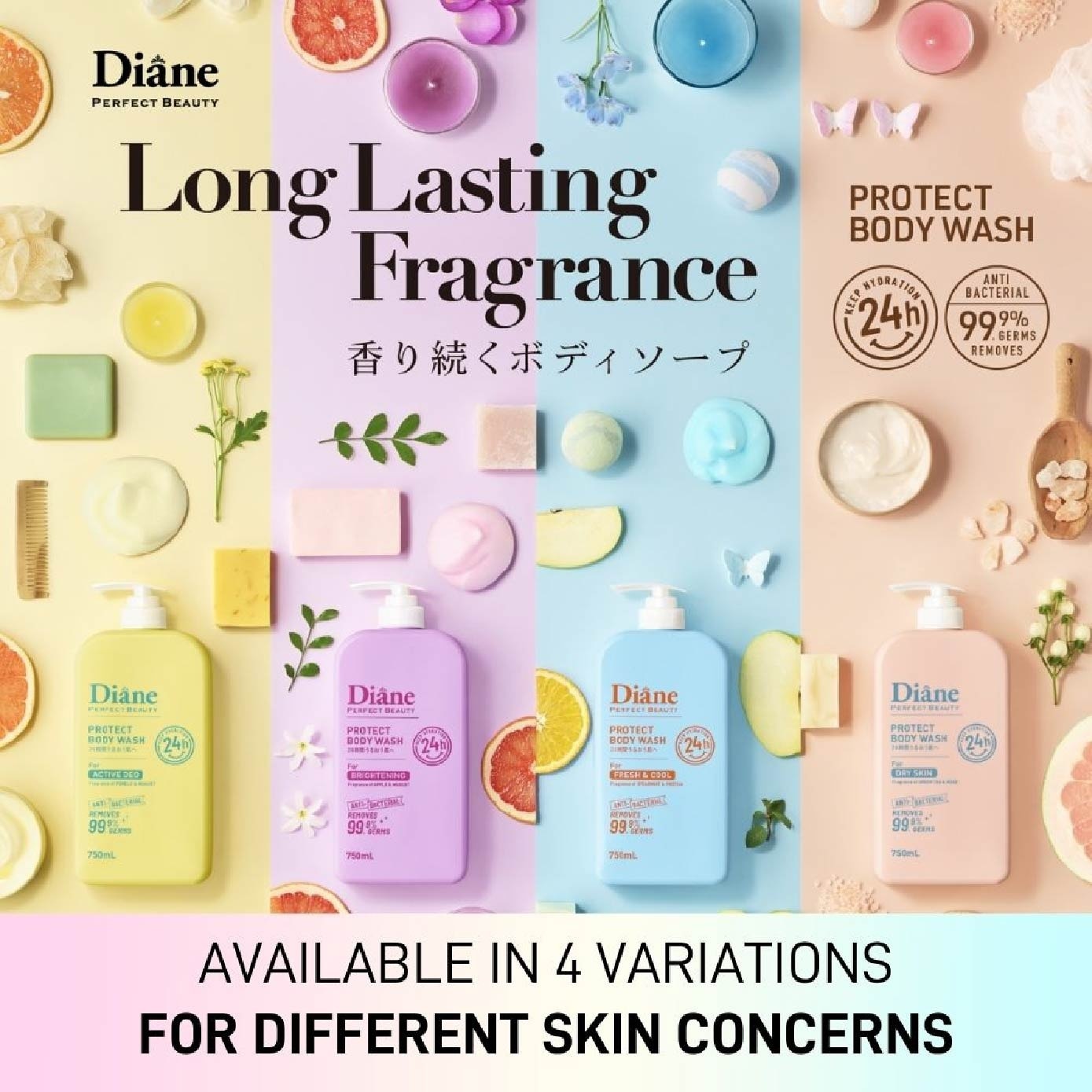 Perfect Beauty Protect Body Wash Brightening Refill 600ml