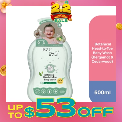 BZU BZU Botanical Head-To-Toe Baby Wash 600ml