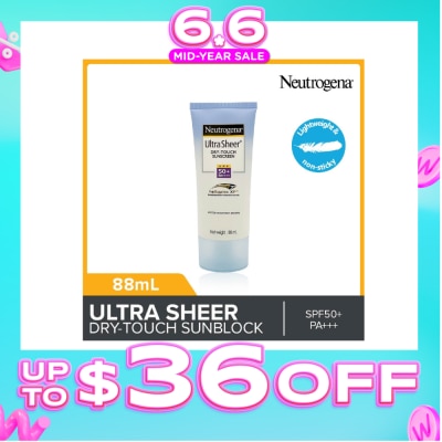 NEUTROGENA - Ultra Sheer Dry Touch Sunscreen SPF50+ PA+++ 88ml