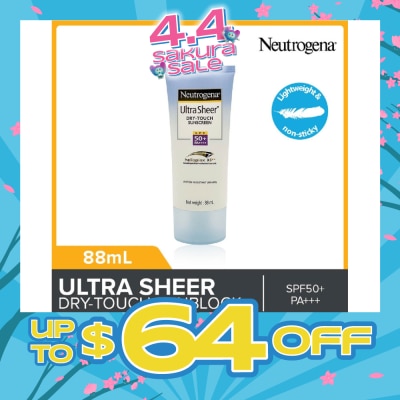 NEUTROGENA - Ultra Sheer Dry Touch Sunscreen SPF50+ PA+++ 88ml