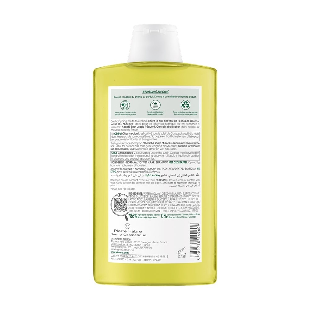 Purifying Citrus Shampoo (To Cleanses & Purifies Scalp, For Normal To Oily Hair) 400ml