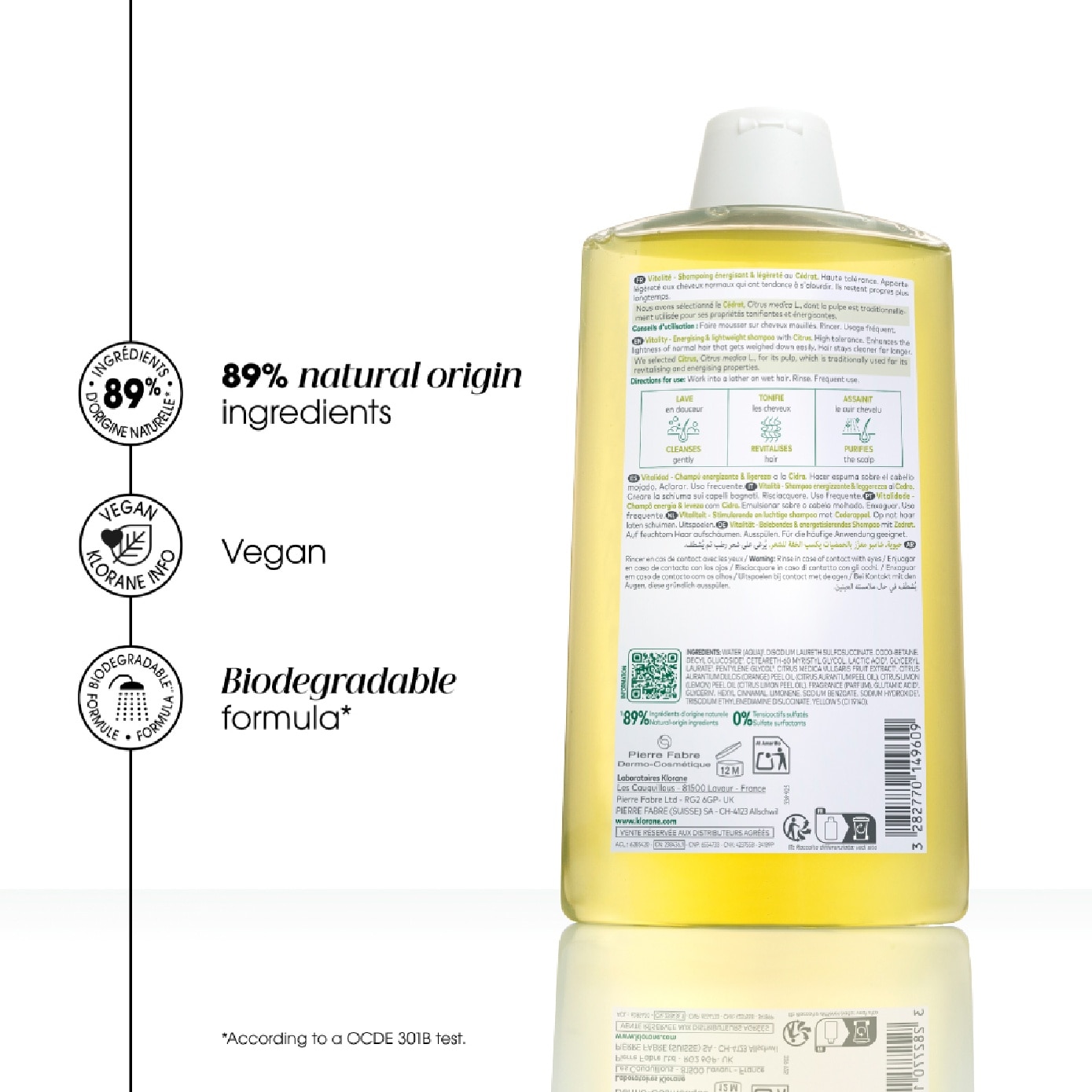 Purifying Citrus Shampoo (To Cleanses & Purifies Scalp, For Normal To Oily Hair) 400ml