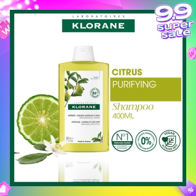 KLORANE Purifying Citrus Shampoo (To Cleanses & Purifies Scalp, For Normal To Oily Hair) 400ml