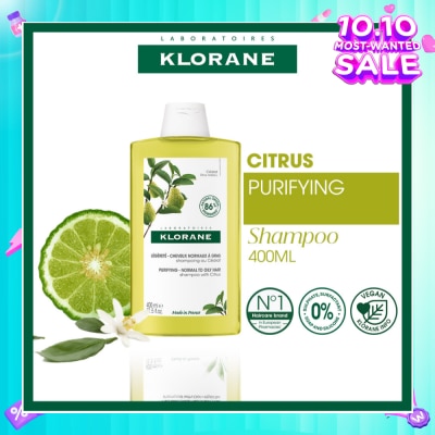 KLORANE Purifying Citrus Shampoo (To Cleanses & Purifies Scalp, For Normal To Oily Hair) 400ml