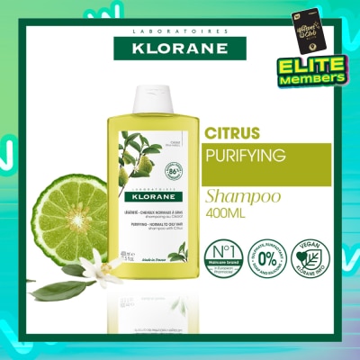 KLORANE Purifying Citrus Shampoo (To Cleanses & Purifies Scalp, For Normal To Oily Hair) 400ml