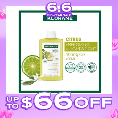 KLORANE - Purifying Citrus Shampoo (To Cleanses & Purifies Scalp, For Normal To Oily Hair) 400ml