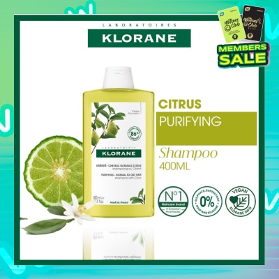 KLORANE Purifying Citrus Shampoo (To Cleanses & Purifies Scalp, For Normal To Oily Hair) 400ml
