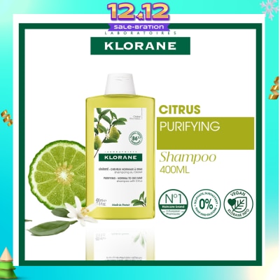 KLORANE Purifying Citrus Shampoo (To Cleanses & Purifies Scalp, For Normal To Oily Hair) 400ml