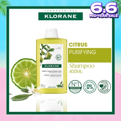 KLORANE Purifying Citrus Shampoo (To Cleanses & Purifies Scalp, For Normal To Oily Hair) 400ml