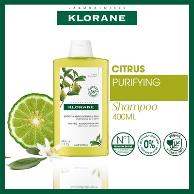 KLORANE Purifying Citrus Shampoo (To Cleanses & Purifies Scalp, For Normal To Oily Hair) 400ml