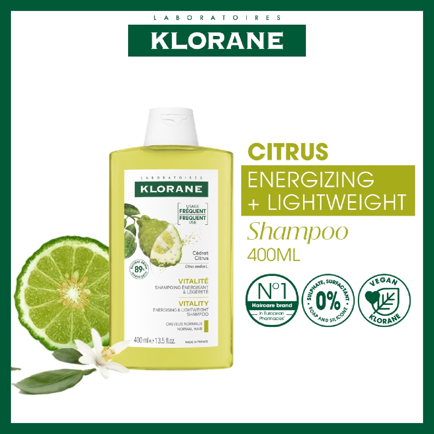 Purifying Citrus Shampoo (To Cleanses & Purifies Scalp, For Normal To Oily Hair) 400ml
