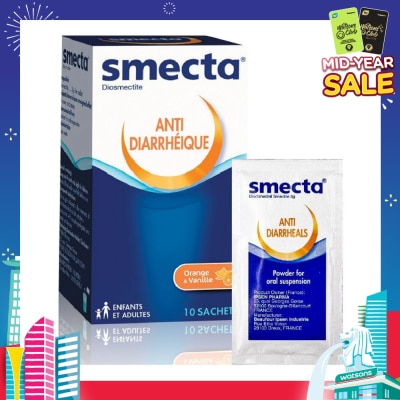 SMECTA  Orange-Vanilla Powder (Treats and Relieves Diarrhea) 10s