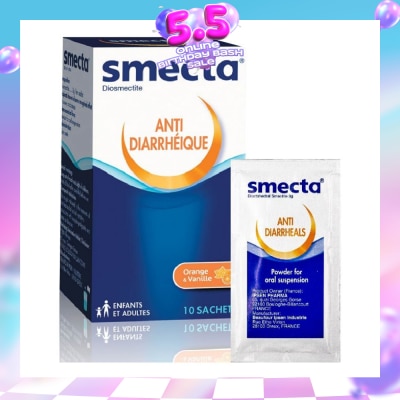 SMECTA -  Orange-Vanilla Powder (Treats and Relieves Diarrhea) 10s