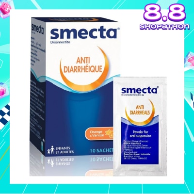 SMECTA  Orange-Vanilla Powder (Treats and Relieves Diarrhea) 10s