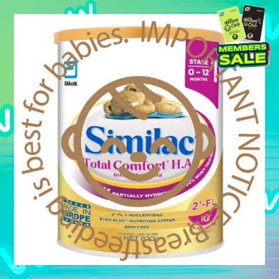 SIMILAC Total Comfort Infant Formula 2FL EyeQ Stage 1 (For 0 to 12mths) 820g