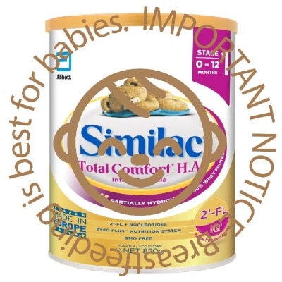 SIMILAC Total Comfort Infant Formula 2FL EyeQ Stage 1 (For 0 to 12mths) 820g